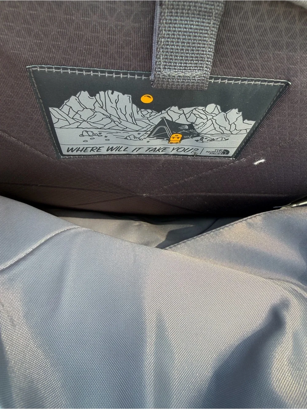 The North Face Gray & Black Camo Backpack with Front Bungee